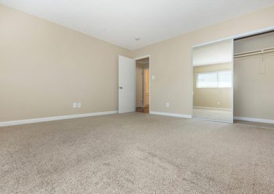 bedroom with closet at fresno terrace apartments