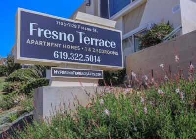 front sign of fresno terrace