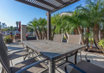 lounge area with patio cover at the pines