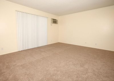 carpeted living area and air conditioner at the pines