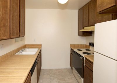 kitchen area at the pines