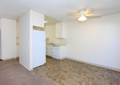 kitchen at the pines apartments