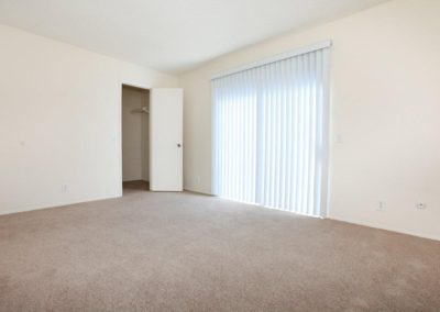 living area and closet at the pines