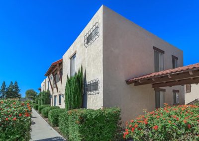 exterior of portofino apartments