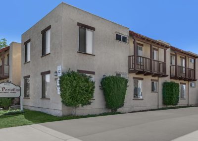 exterior and balconies at portofino apartments