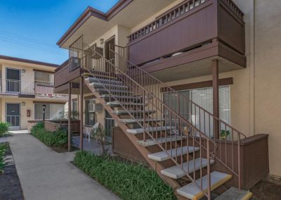 exterior stairway and balconies at portofino apartments