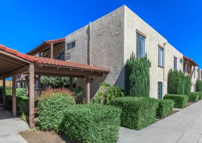 exterior and landscape at portofino apartments