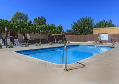 pool area at portofino apartments