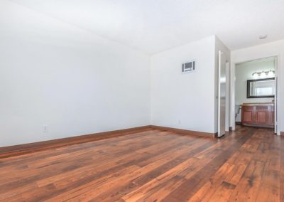 living area and bathroom at parkwood gardens apartments