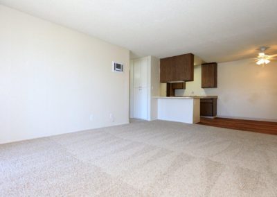 living area and kitchen at parkwood gardens apartments