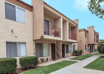 exterior at at parkwood gardens apartments and front patios