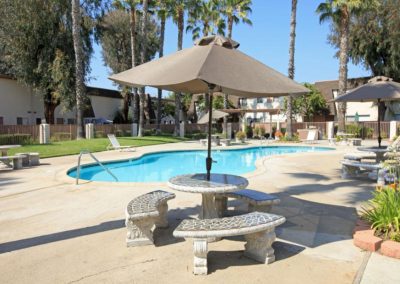 pool deck at paseo del prado