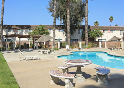 pool deck at paseo del prado