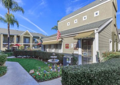 exterior of leasing office at peppertree gardens apartments