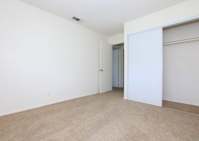 bedroom with closet at pepper valley apartments