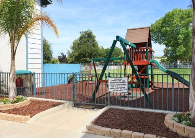 gated playground area at raymond ritz