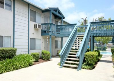 stairway to second floor units at raymond ritz