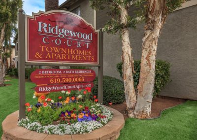 front sign at ridgewood court