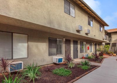 exterior and front patio at ridgewood court