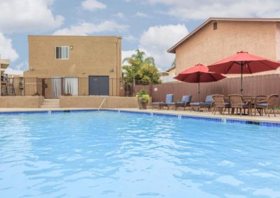 pool deck at sandalwood apartments