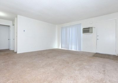 front entry with window at sandalwood apartments