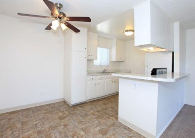 kitchen area at sandalwood apartments