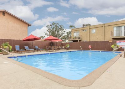 pool deck at sandalwood apartments