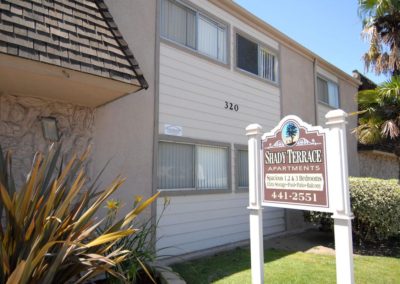 front sign and exterior at shady terrace