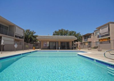 gated pool at shady terrace