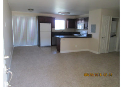 living area and kitchen at taft manor