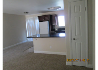 living area and kitchen at taft manor