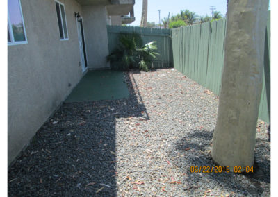 backyard area at taft manor