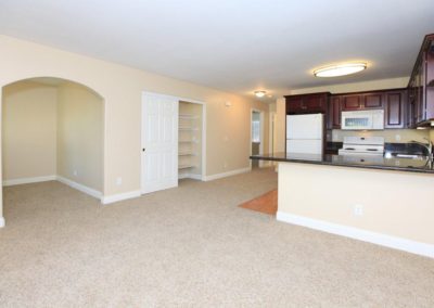 living area and kitchen at taft manor