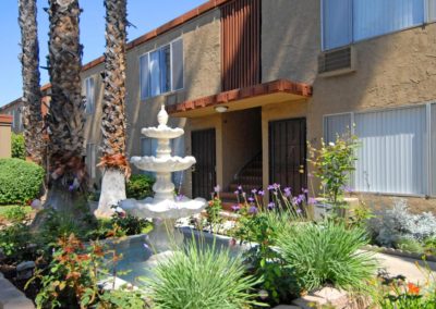 exterior and fountain at greentree