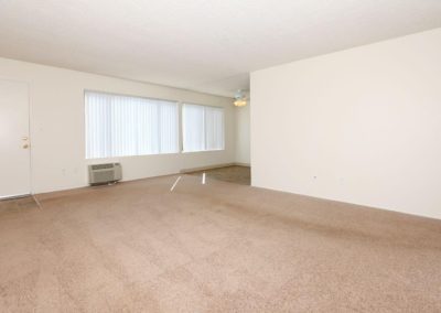 living area and front entry at greentreee apartments