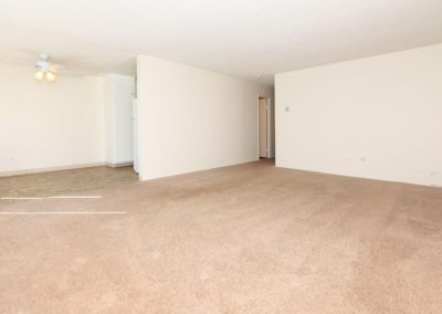 living area at greentree apartments