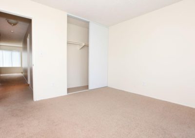 bedroom with closet at green tree apartments