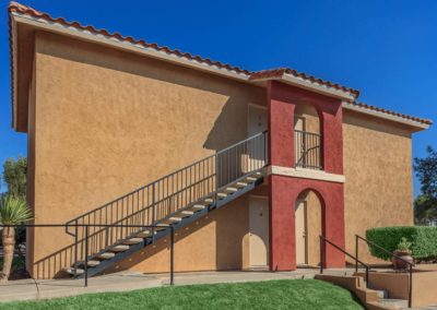 exterior stairway at lake meadows