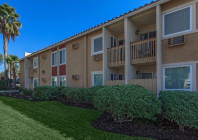 exterior of lake meadows with grass