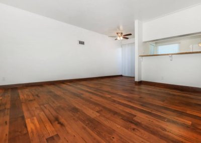 living area with wood floors at lake meadows