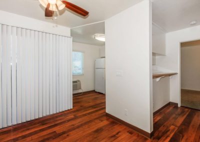 living area with kitchen at lake meadows