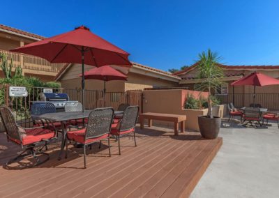 lounge seating at lake meadows