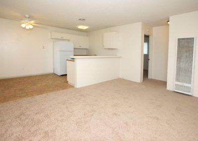 living area and kitchen at parks ave