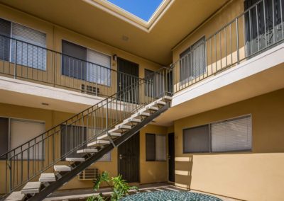 stairway to second floor units at parks avenue