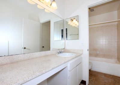 bathroom at westwood apartments