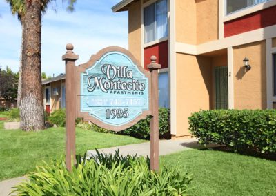 front sign and entrance to villa montecito