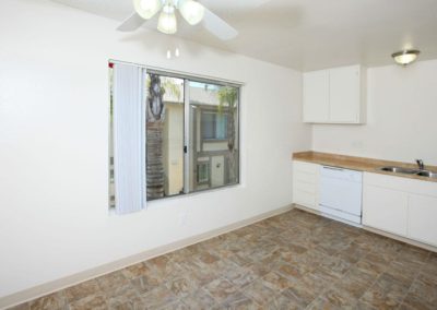 kitchen with window at villa montecito