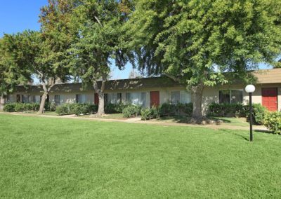 pathway and grass area at windsong villas